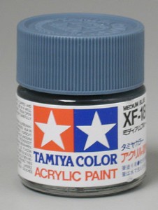 TAMIYA 壓克力系水性漆 23ml 中藍色 XF-1